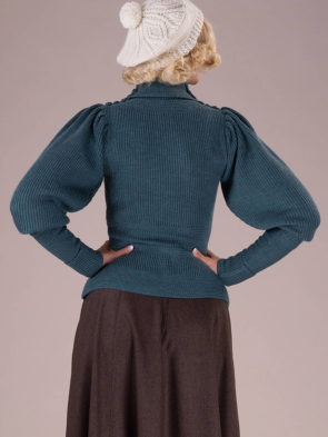 EMMY „The Edwardian Cycling Sweater“  Pullover teal
