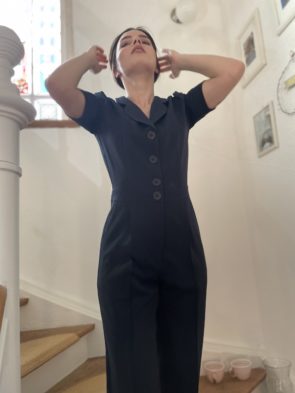 VERY CHERRY Classic Jumpsuit Navy, Overall
